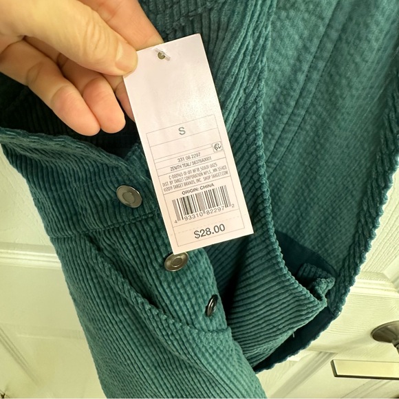 wild fable Teal Corduroy Pinafore Dress - Picture 5 of 7